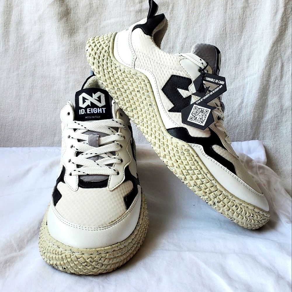 New ID.EIGHT Hana Ultra Drop Sneakers White/Black Size EU 38/US Womens 7.5 Italy